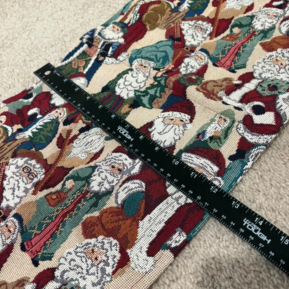 Festive Santa Claus Tapestry Christmas Holiday Table Runner‎ Approx 70x12.5